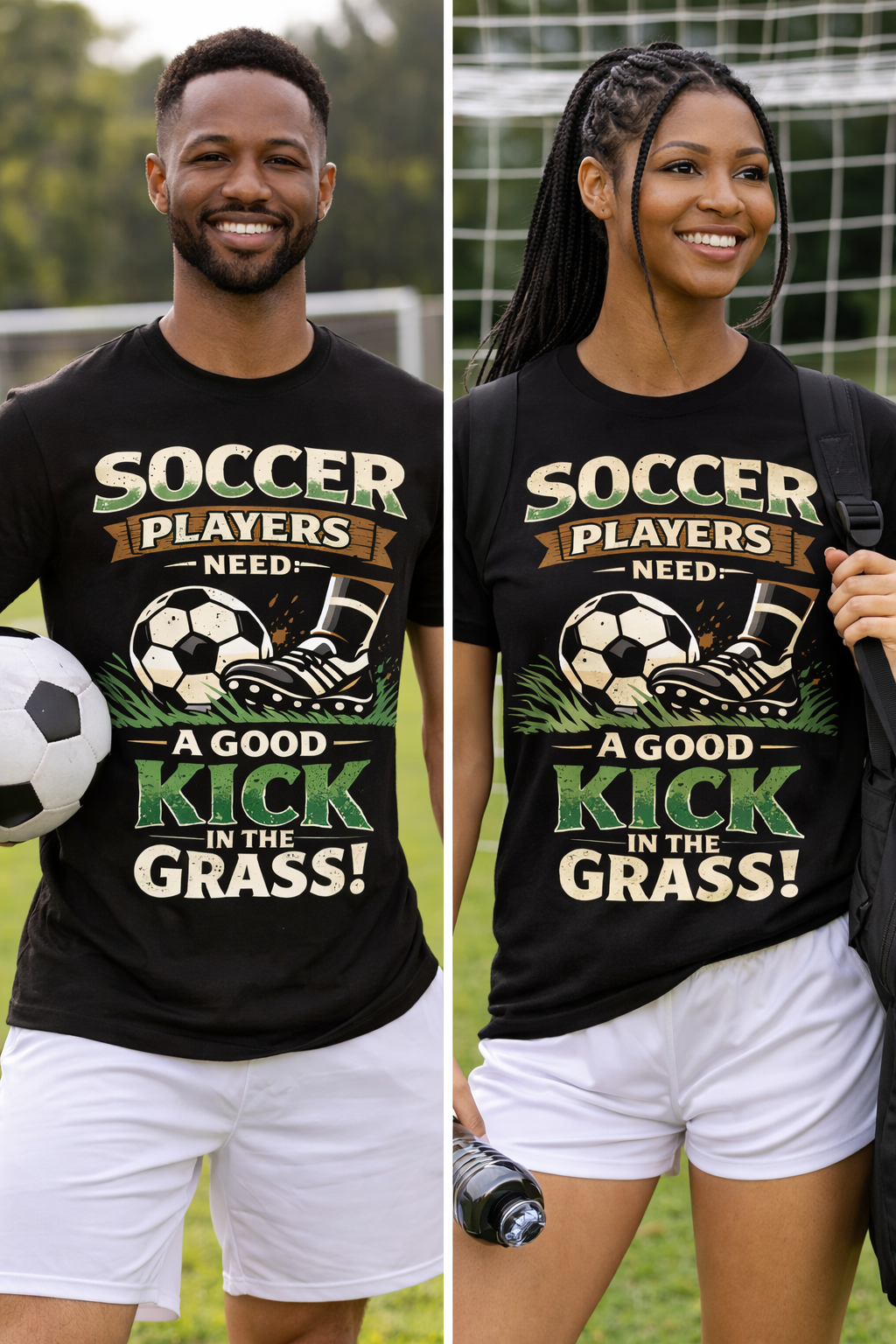 Soccer Players Need a Good Kick in the Grass Shirt