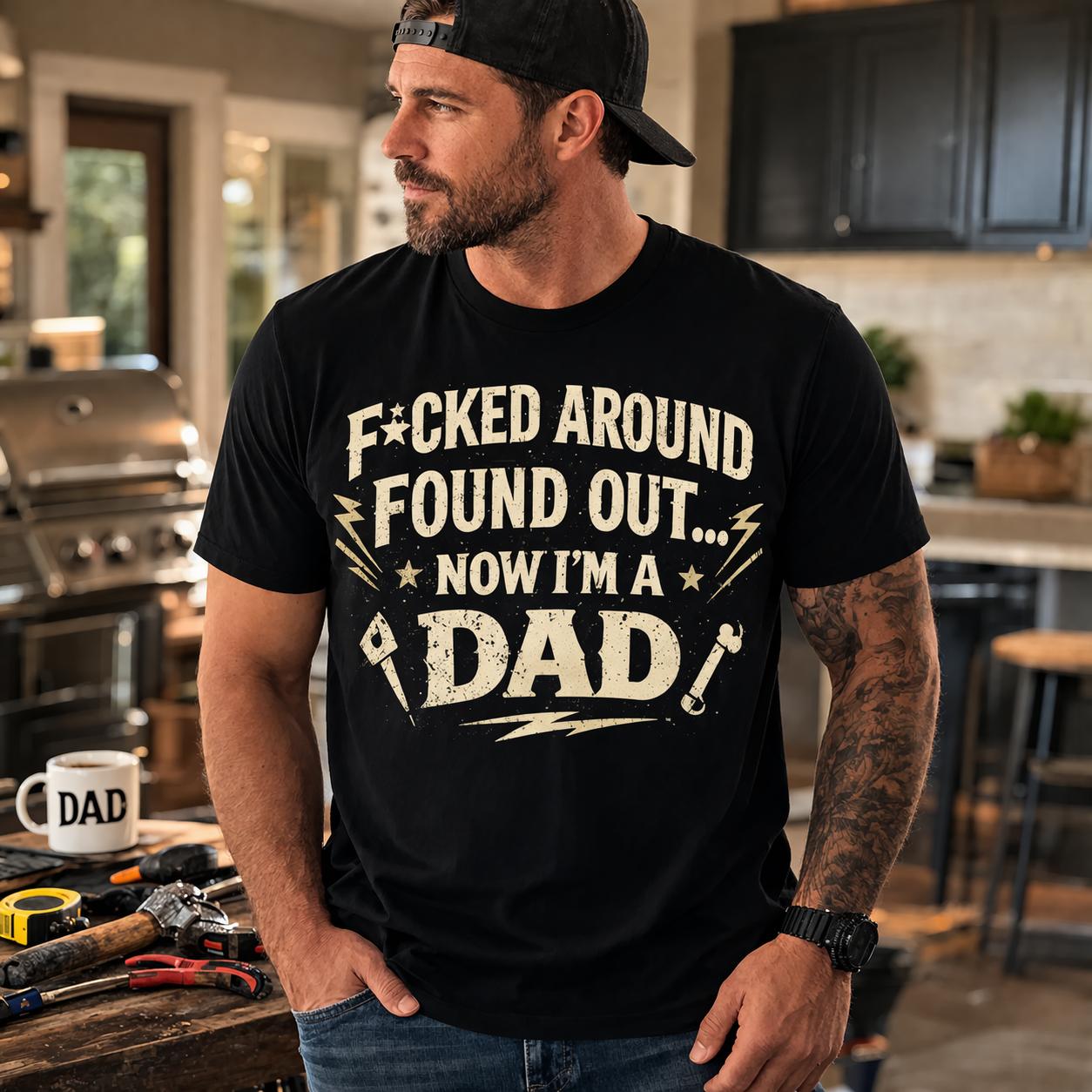 F*cked Around Found Out Shirt – Now I’m a Mom/Dad – Funny New Parent Shirt, Baby Announcement Tee, Viral TikTok Shirt
