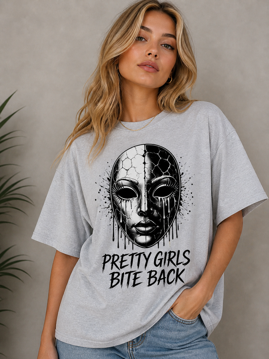 Pretty Girls Bite Back T-Shirt | Dark Feminine Graphic Tee | Edgy Statement Shirt