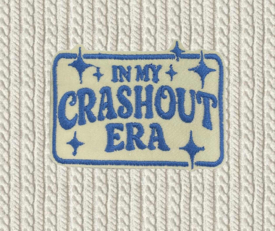 In My Crash Out Era Embroidered Iron-On Patch | Funny Trendy Jacket, Backpack & Tote Patch
