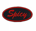 Spicy Embroidered Iron-On Patch | Red & Black Bookish Jacket, Tote & Hat Patch