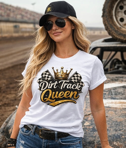 Dirt Track Queen Shirt – Racing Girl Tee | Dirt Track Racing Apparel | Race Day Shirt