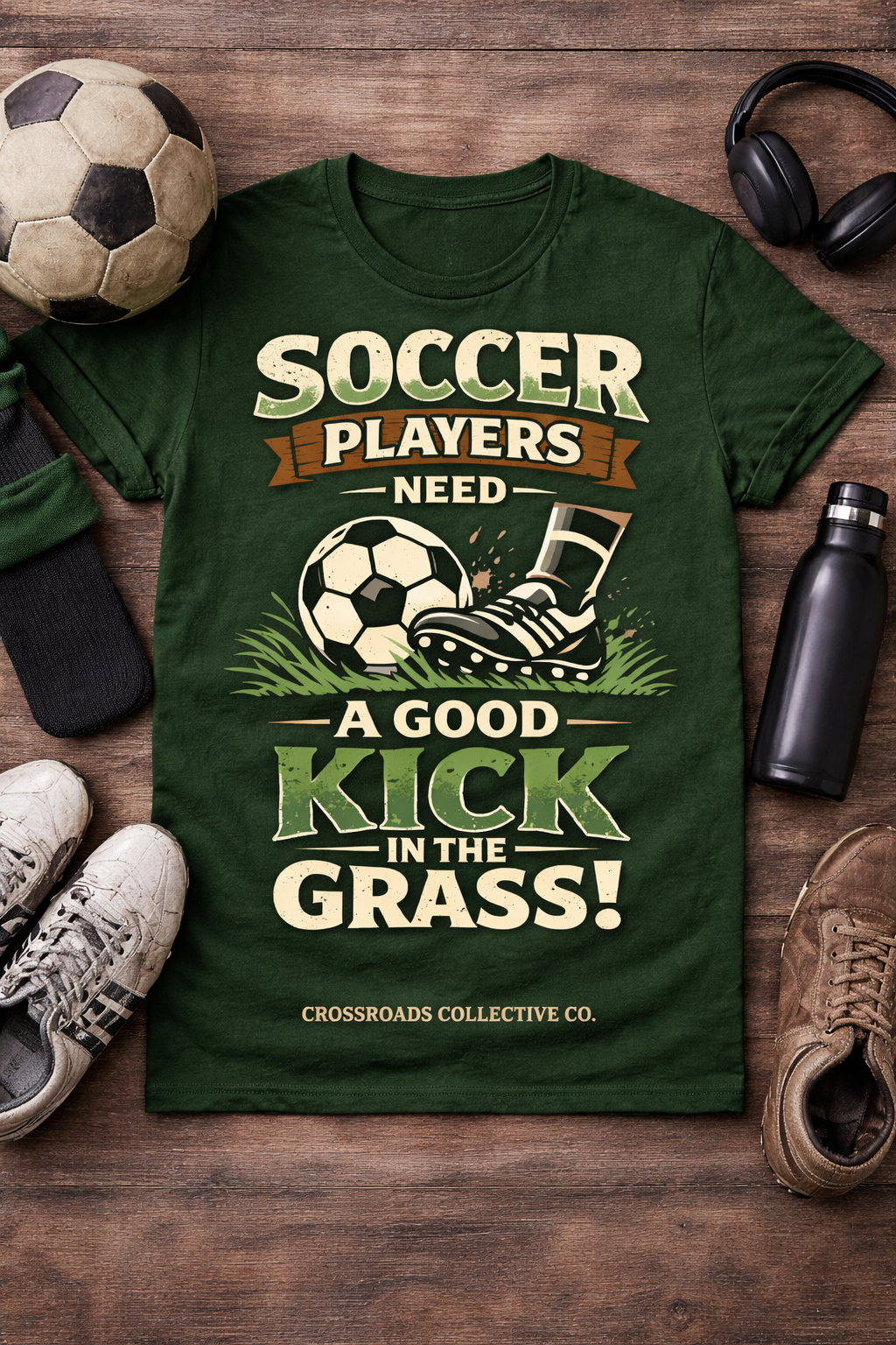 Soccer Players Need a Good Kick in the Grass Shirt