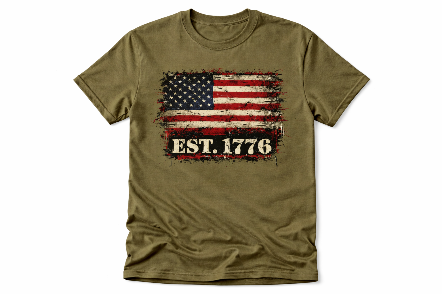 Distressed American Flag EST. 1776 Tee 🇺🇸 | Vintage Patriotic Shirt