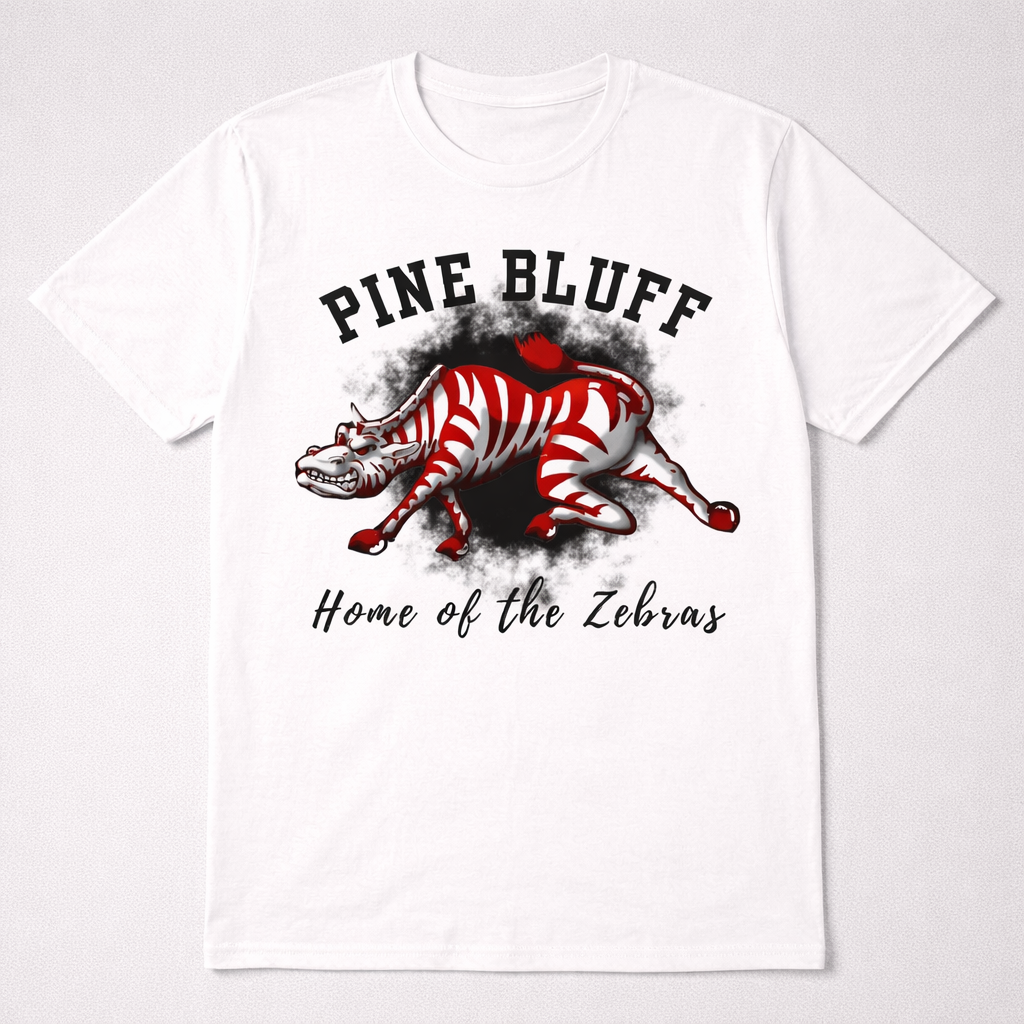 Pine Bluff Zebras Shirt | School Spirit Tee | Zebra Mascot Shirt | Game Day Shirt