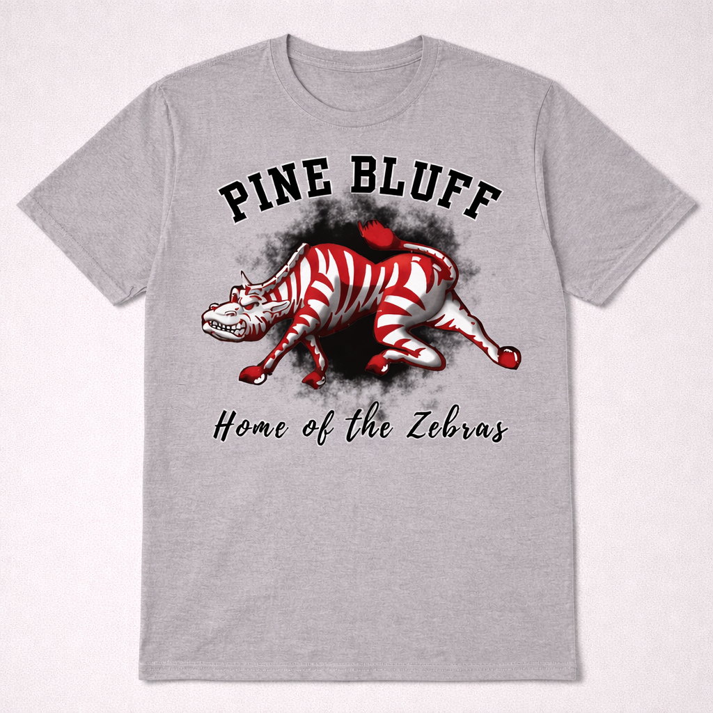 Pine Bluff Zebras Shirt | School Spirit Tee | Zebra Mascot Shirt | Game Day Shirt
