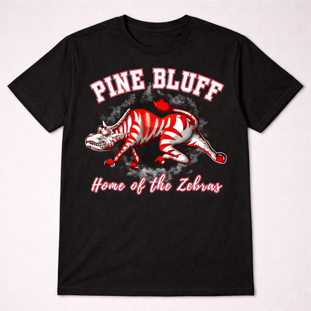 Pine Bluff Zebras Shirt | School Spirit Tee | Zebra Mascot Shirt | Game Day Shirt