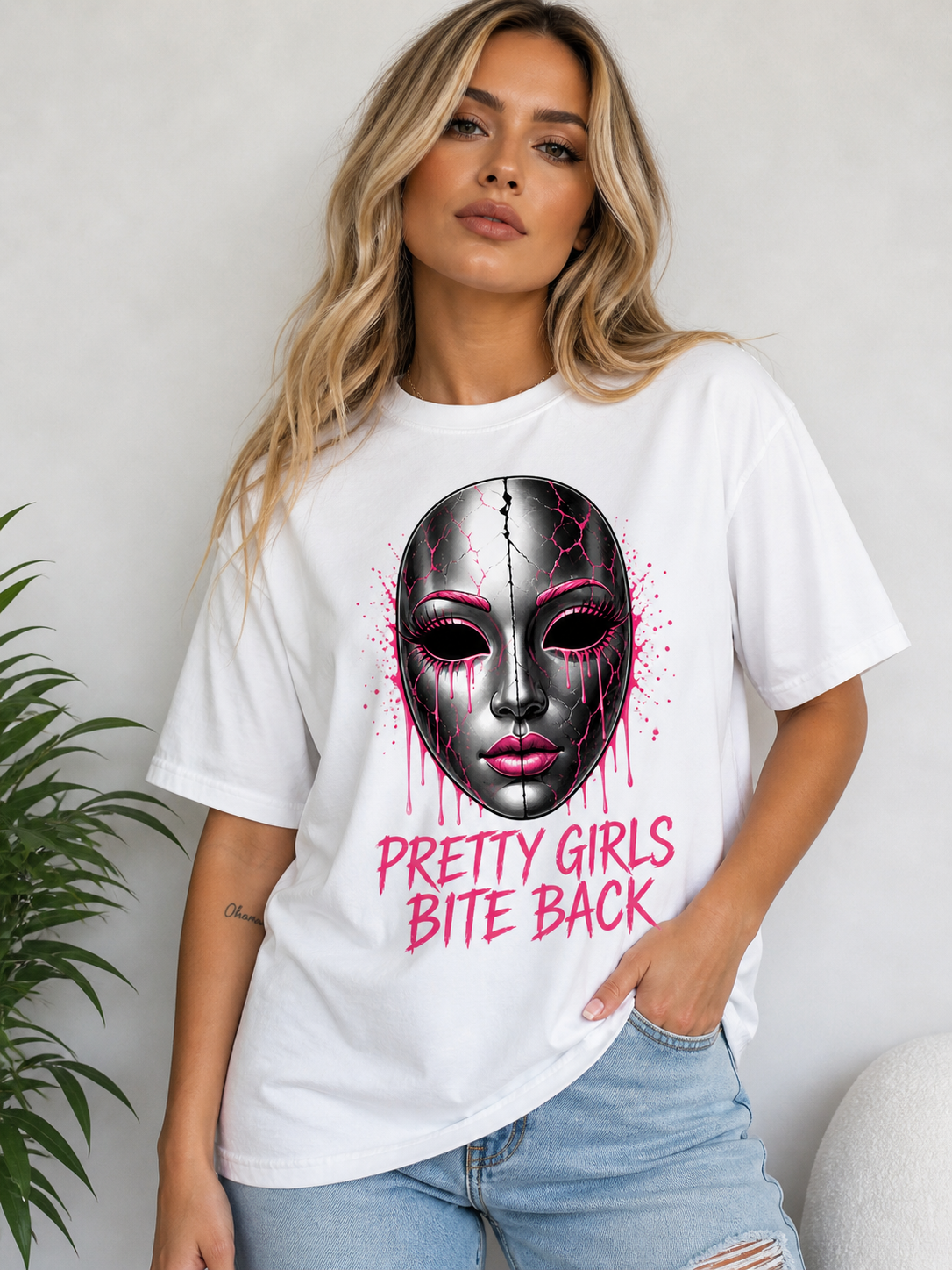 Pretty Girls Bite Back T-Shirt | Dark Feminine Graphic Tee | Edgy Statement Shirt