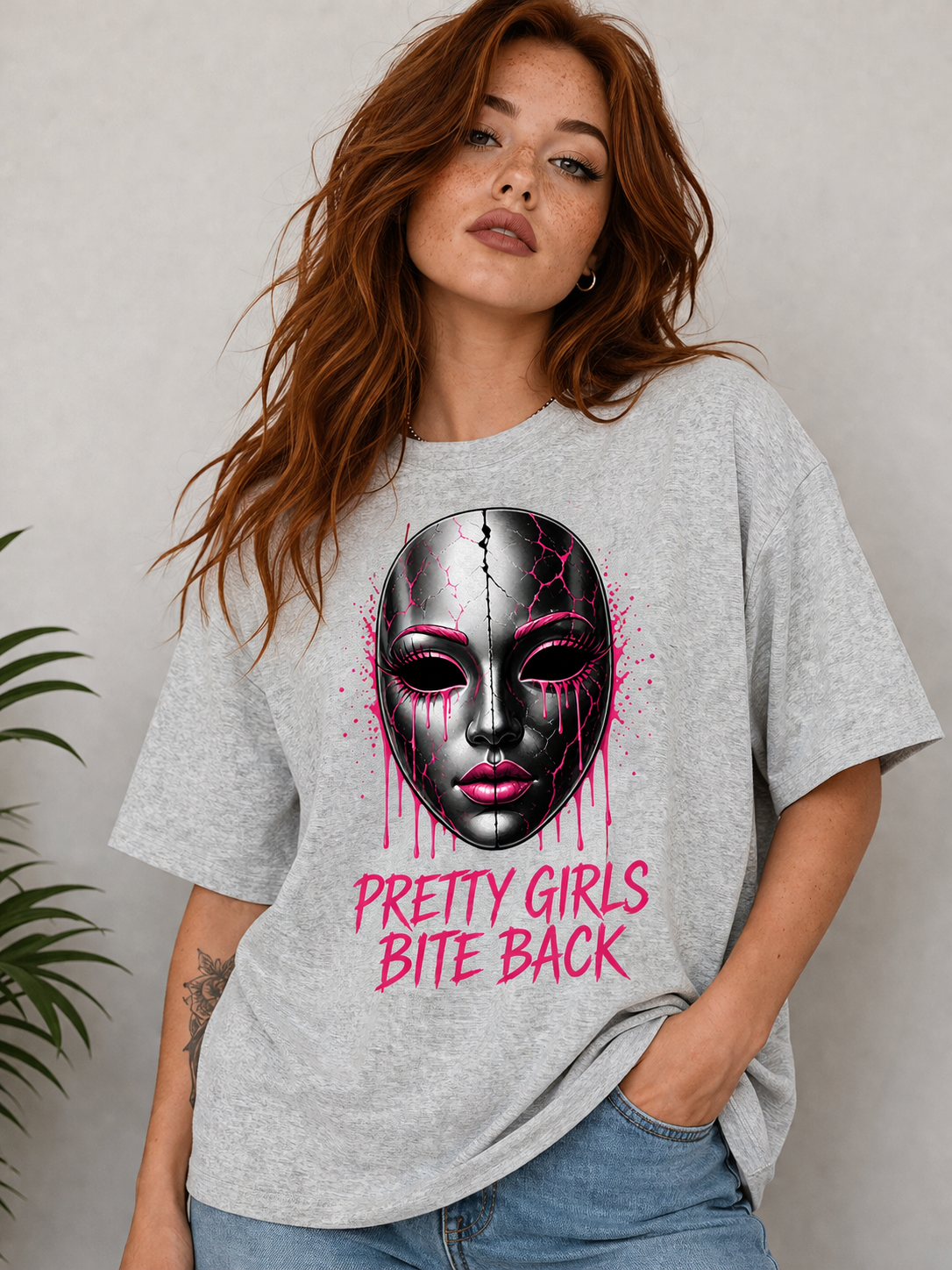 Pretty Girls Bite Back T-Shirt | Dark Feminine Graphic Tee | Edgy Statement Shirt