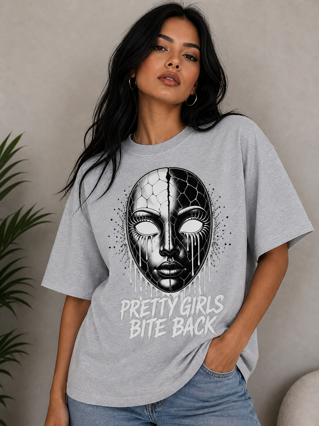 Pretty Girls Bite Back T-Shirt | Dark Feminine Graphic Tee | Edgy Statement Shirt