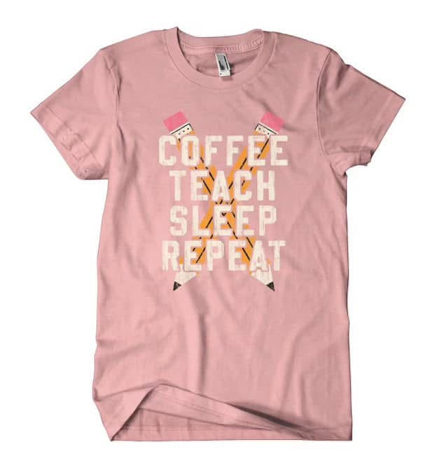 Southern Fried Design Barn Teacher Shirt | Coffee Teach Sleep Repeat