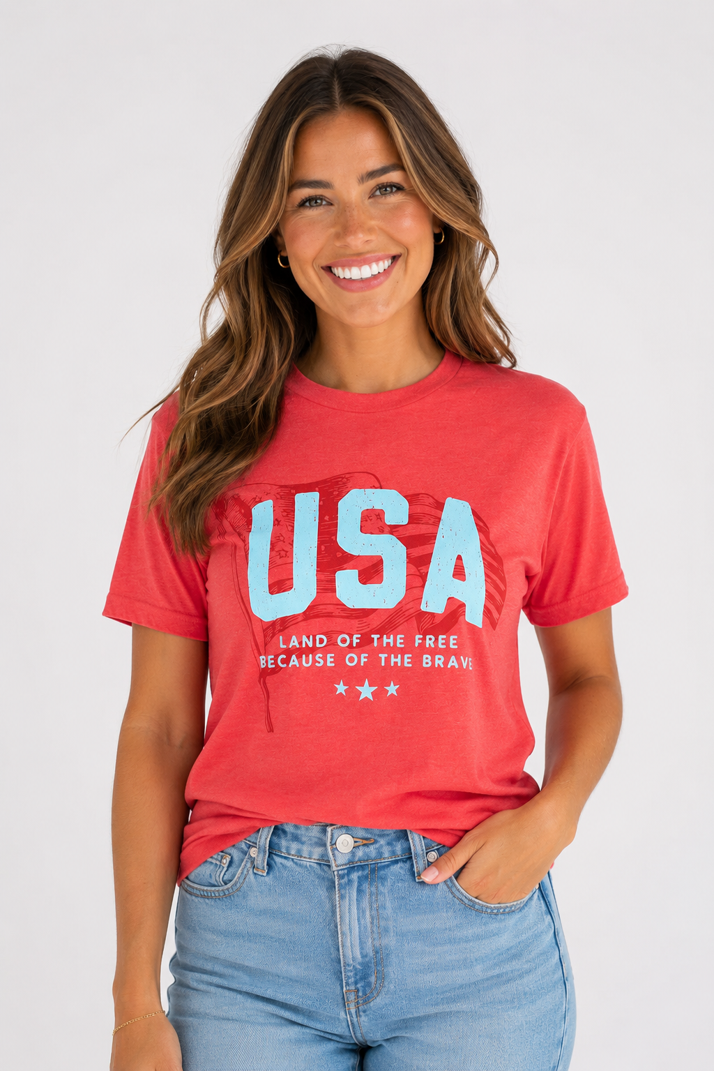 Southern Fried Design Barn USA Land of the Free Graphic Tee