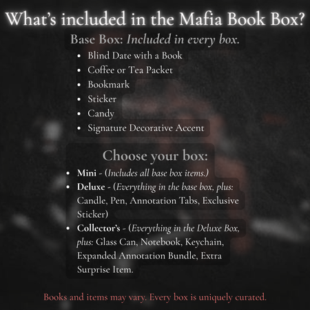 Mafia Romance Book Box | Dark Romance Gift Box