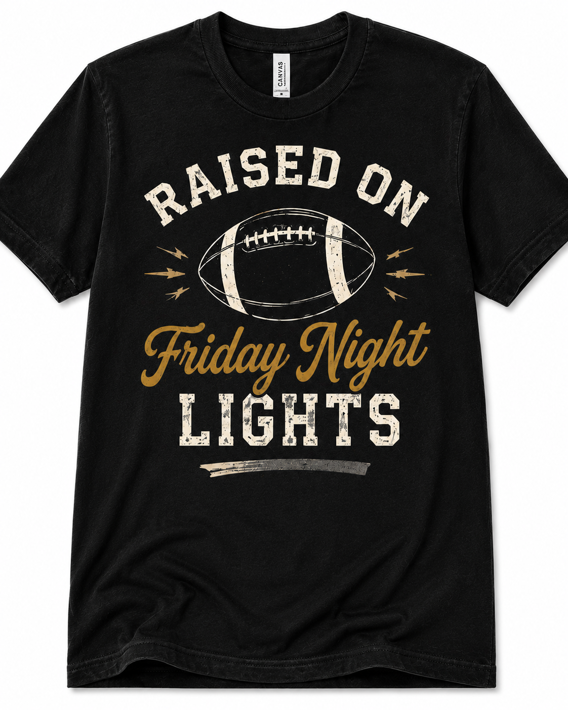 Raised on Friday Night Lights Vintage Football T-Shirt