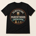 Surviving Parenthood Social Club Shirt | Funny Parent Graphic Tee | Mom and Dad Gift